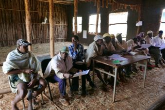 Figure 3: Community meetings in Robit Bata, Ethiopia and Kajiado, Kenya respectively